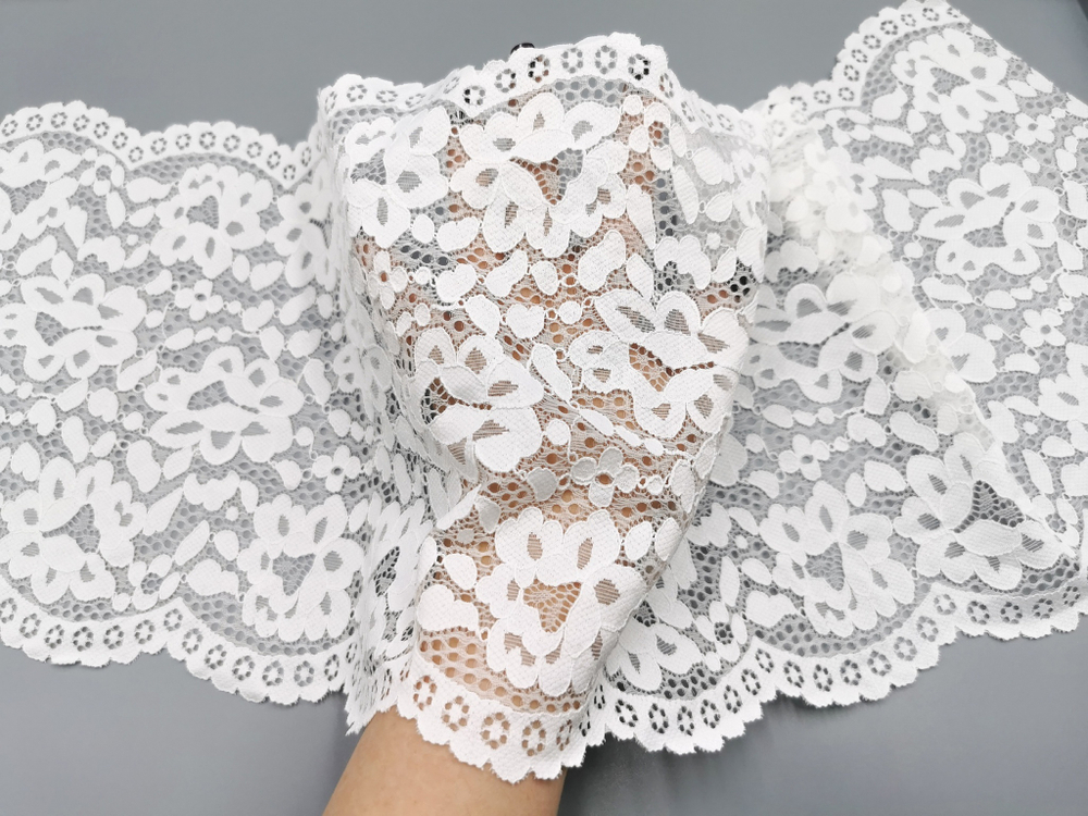Эластичное кружево, молоко, 23,5 см, (Арт: EK-2794), м