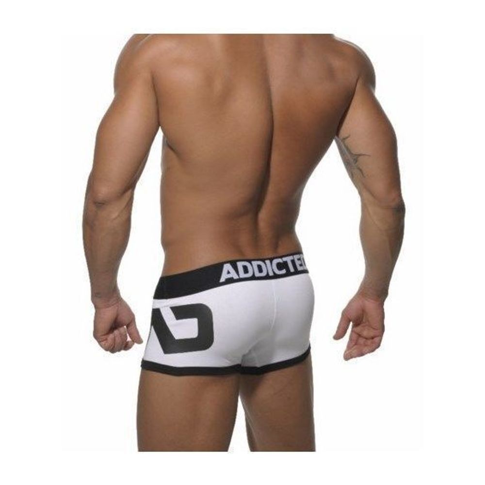 Мужские трусы хипсы белые с принтом Seobean Addicted White