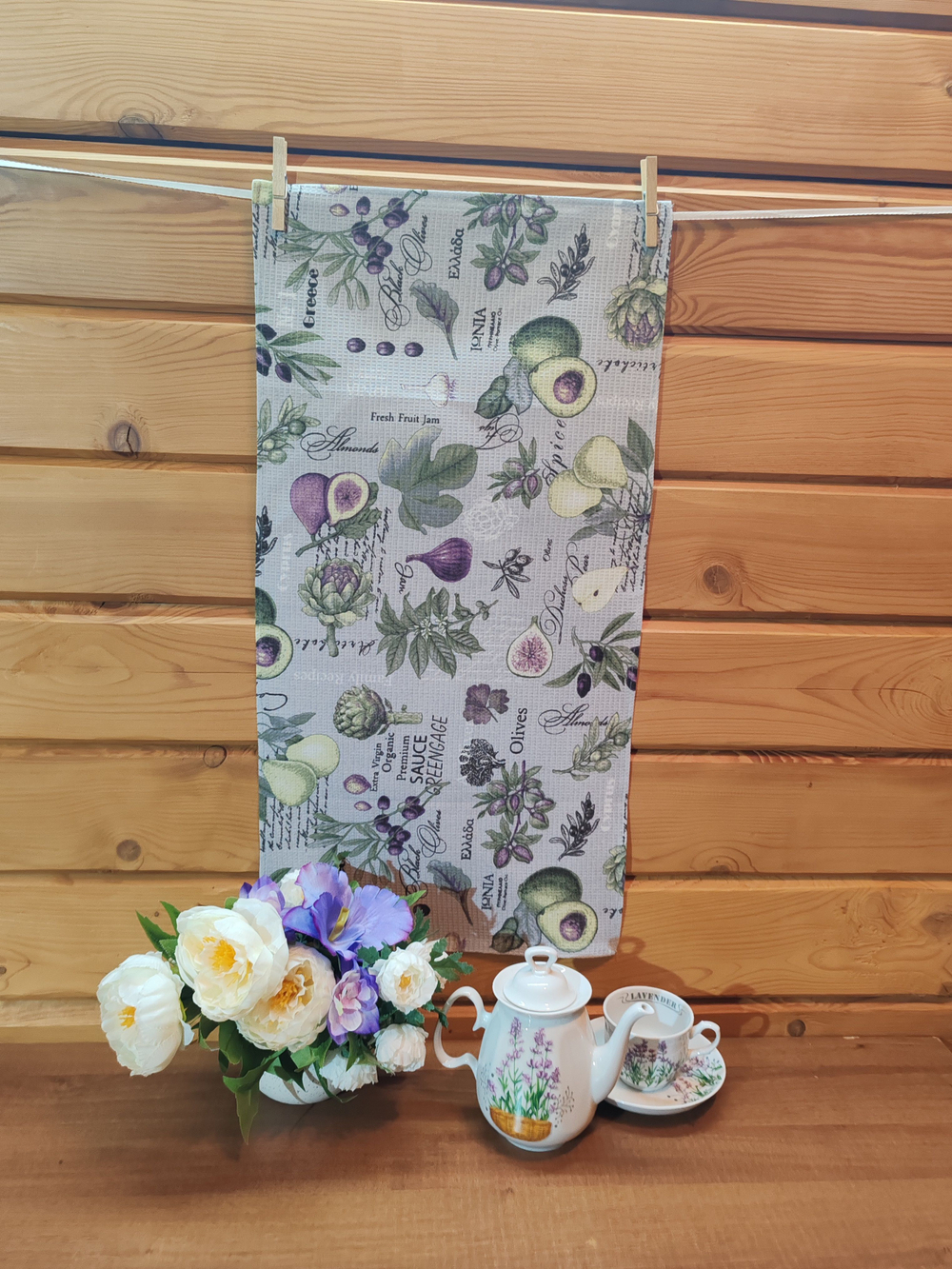 Набор кухонных полотенец, 3 шт , 45х60 см , рогожка