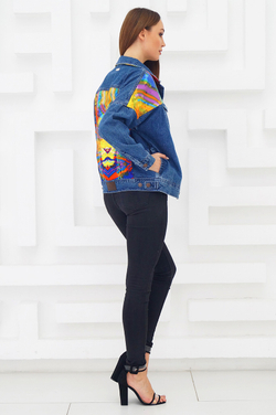 LIGVIANNI Джинсовая куртка Denim Jacket PRINT