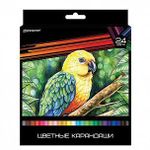 Набор цветн.каранд schoolФОРМАТ ДИКАЯ ПЛАНЕТА 24 цв. трехгранные повыш. мягк. гриф., увел. диам.