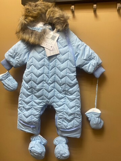 Комбинезон -трансформер зимний "Нарни"голубой, на рост 62-68 см