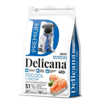 Delicana корм сухой для взрослых собак мелких пород лосось, рис