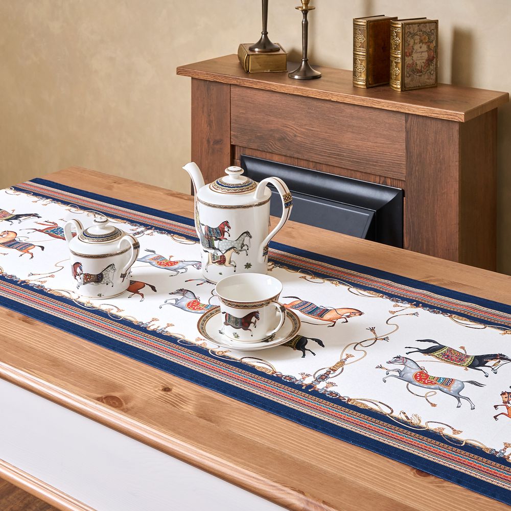 ДОРОЖКА НА СТОЛ "PASSAGE", 45Х215СМ, БЕЛЫЙ, 100% ХЛОПОК,ТВИЛ