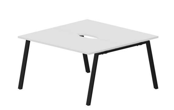 Составной стол Arena на 2 рабочих места 1380х1366х750мм (2 эргономичных выреза)