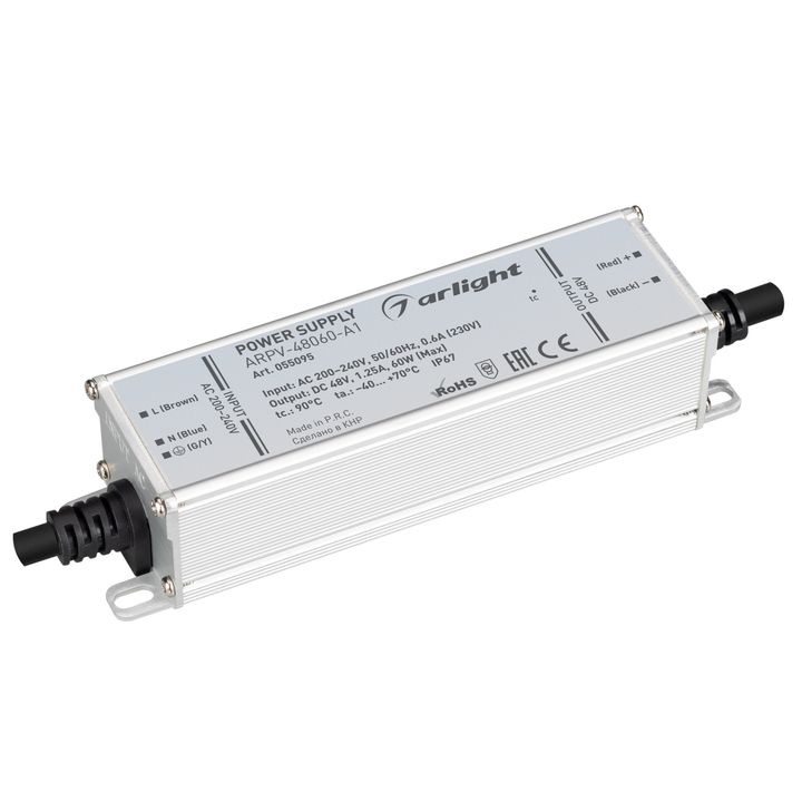 Блок питания Arligh ARPV-48060-A1 48V 60W IP67 1.25A 055095