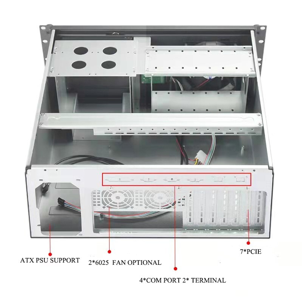 Серверный корпус Mastero 4U450, 4U, ATX, Без БП, чёрный (MST-4U-450)