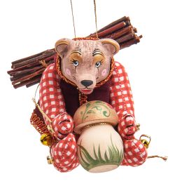 РусКукла RK-872/1 Кукла подвесная «Медвежонок-Лесовичок»