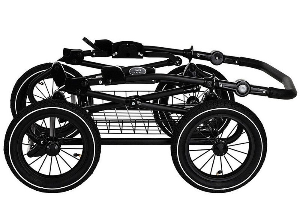 Детская коляска Roan Bass Next Classic Кожа d12 3 в 1 с автокреслом Elo Lux Black RCL303/1 Misty Mint/Grey