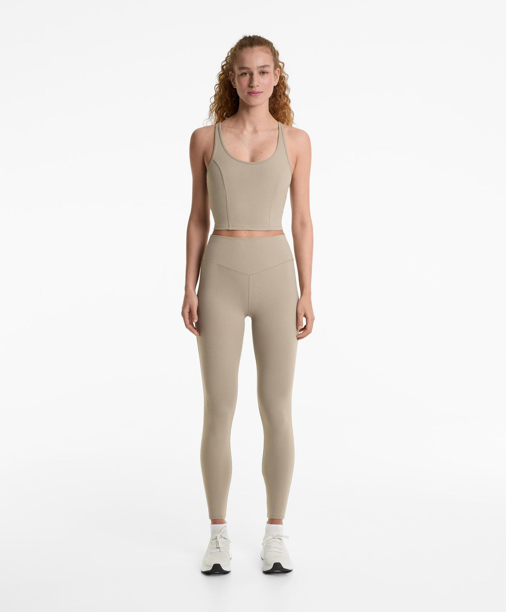 OYSHO Легинсы Comfortlux длиной 65 см, светлый-хаки