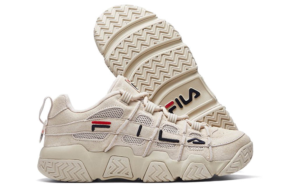 FILA Ferro Barricade low low-cut retro basketball shoes men's oatmeal color