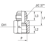 Соединение FS JIC 7/16" NPT1/4"