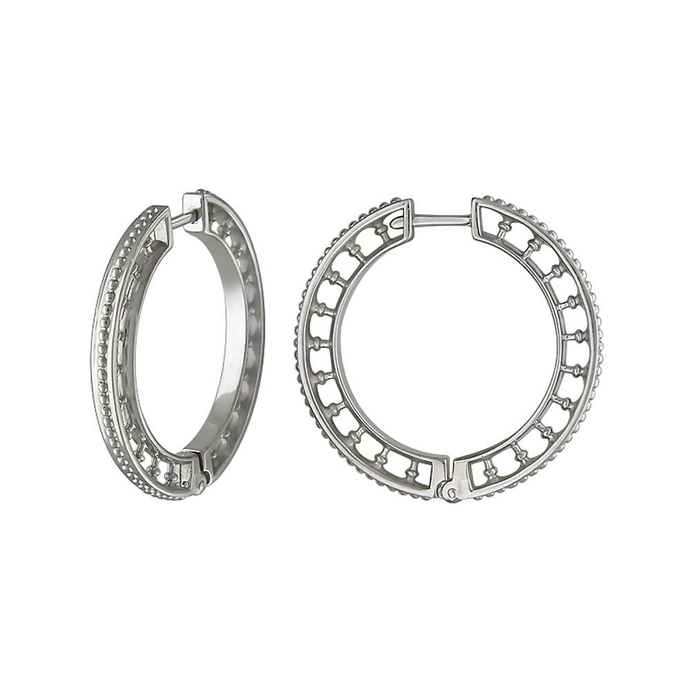 Серьги конго из серебра 925 пробы JA-S-1С058254