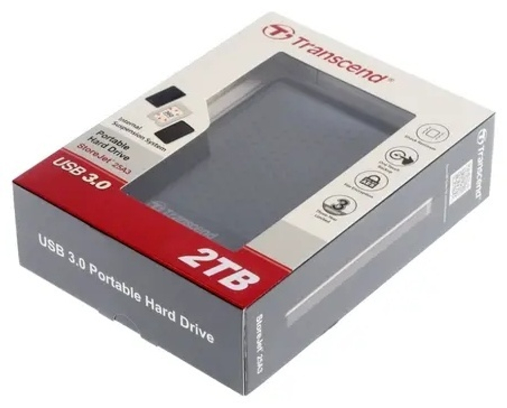 Внешний накопитель Transcend StoreJet TS2TSJ25A3K 2000 ГБ