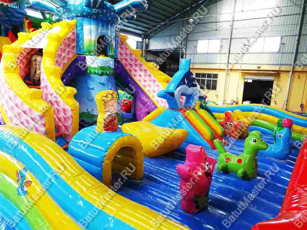 Коммерческий надувной батут "Хижина дракона", 20*10*7 м