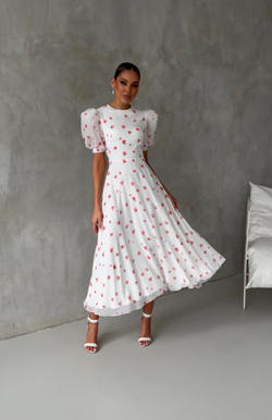 Платье Sabrina flower red