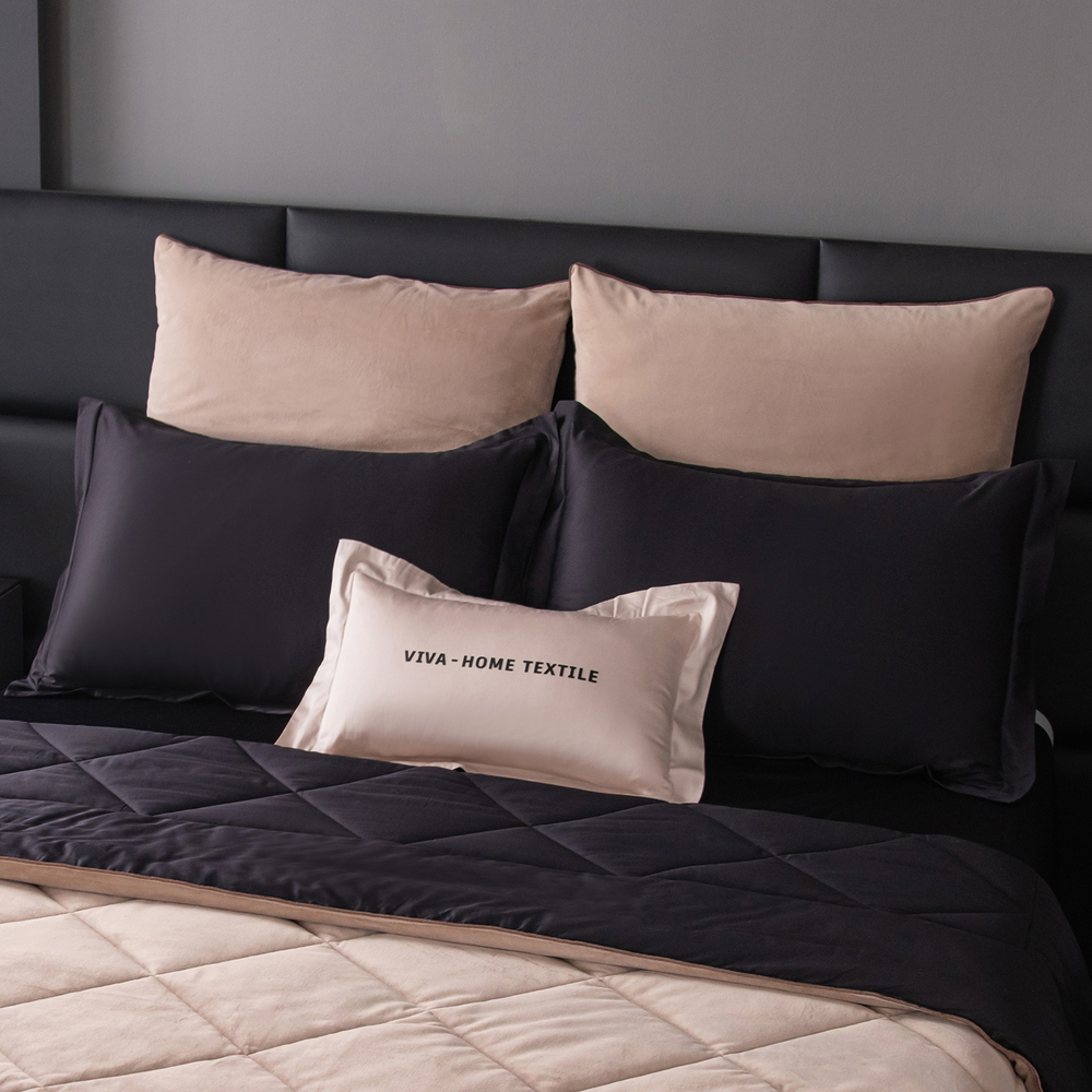 КПБ на резинке Сатин Velvet Premium с Одеялом VPR009, Евро, 4 наволочки, простынь 160*200*25