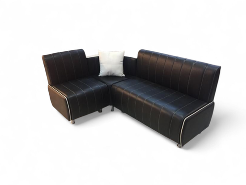 Кухонный уголок К012 с ящиками черный кожзам дерево