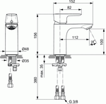 Смеситель Ideal Standard  CONNECT AIR A7024AA для умывальника