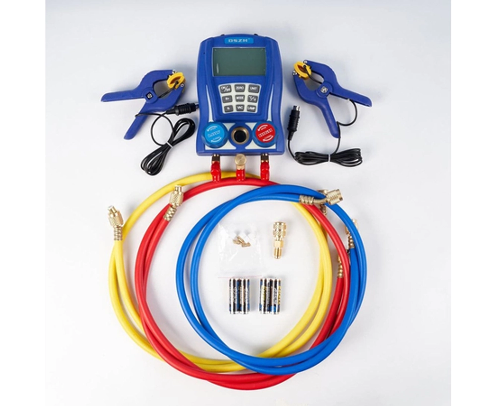 Электронная манометрическая станция DSZH WK-6889L 60"(3 шланга 1.5 м, 2 адаптера, 2 температурных зо