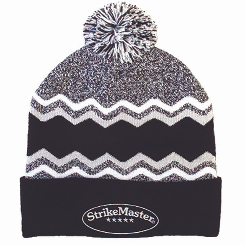 Шапка с помпоном STRIKEMASTER - Black Grey White