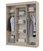 Шкаф-купе Горизонт Victor, ЛДСП,6 см, четырехдверный, сонома/белый