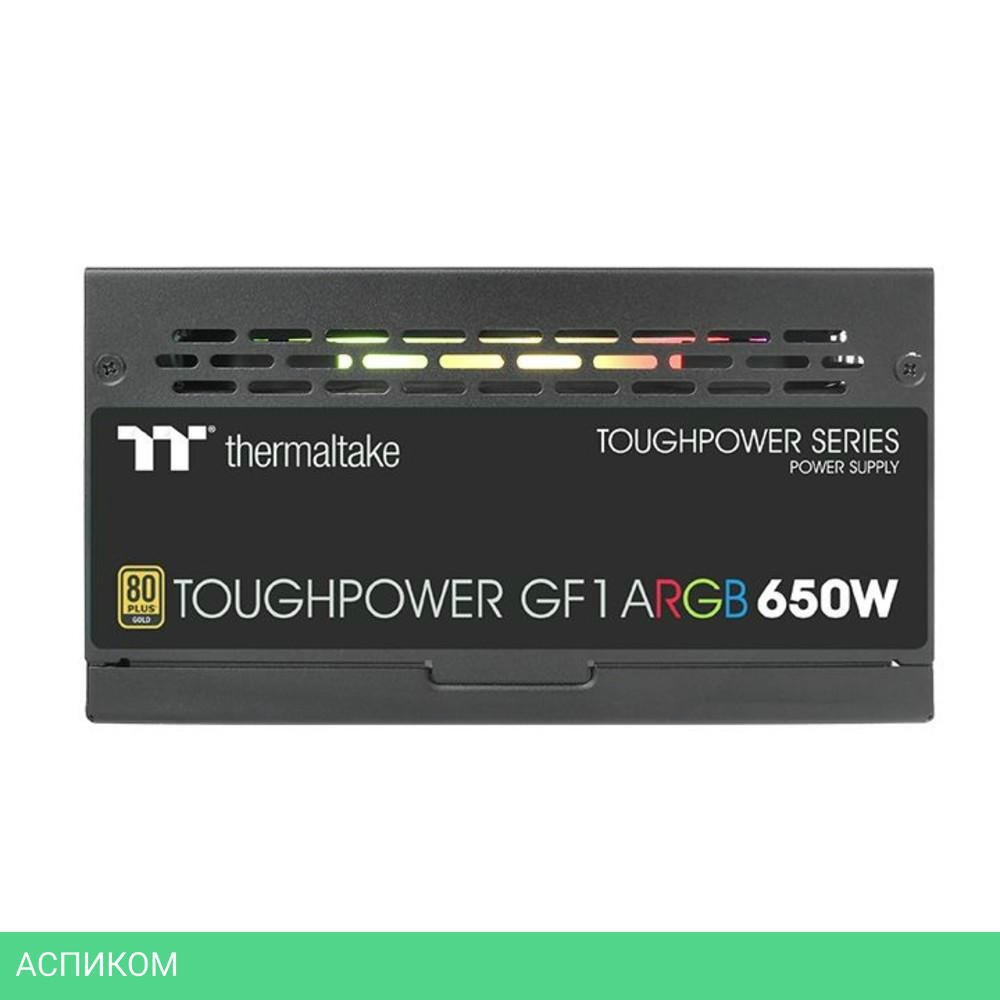 Блок питания Thermaltake ATX Toughpower GF1 ARGB 80+ gold 650W (PS-TPD-0650F3FAGE-1)