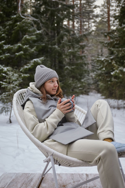 Брюки с начесом зауженные