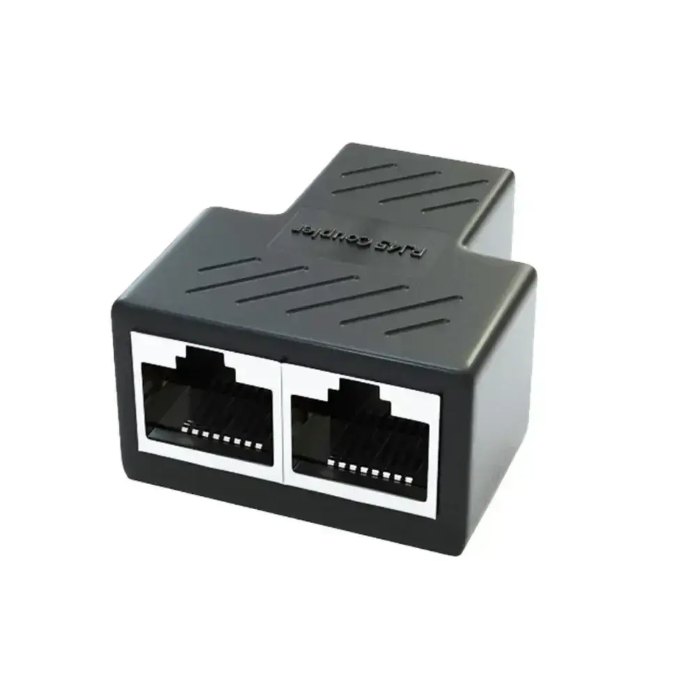 Проходной адаптер, соединитель интернет кабеля RJ45-RJ45, разветвитель для компьютерного кабеля 8P8C