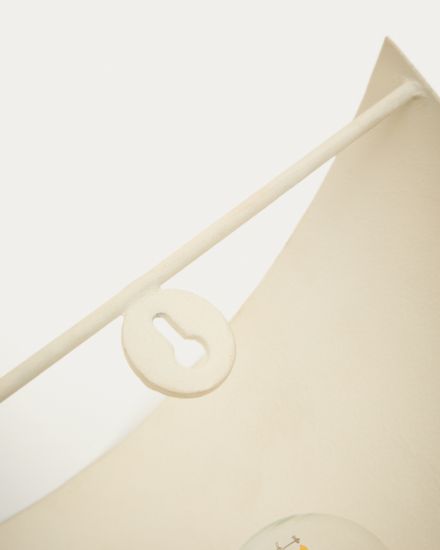 Настенный светильник Nibla из металла с эффектом белой глины