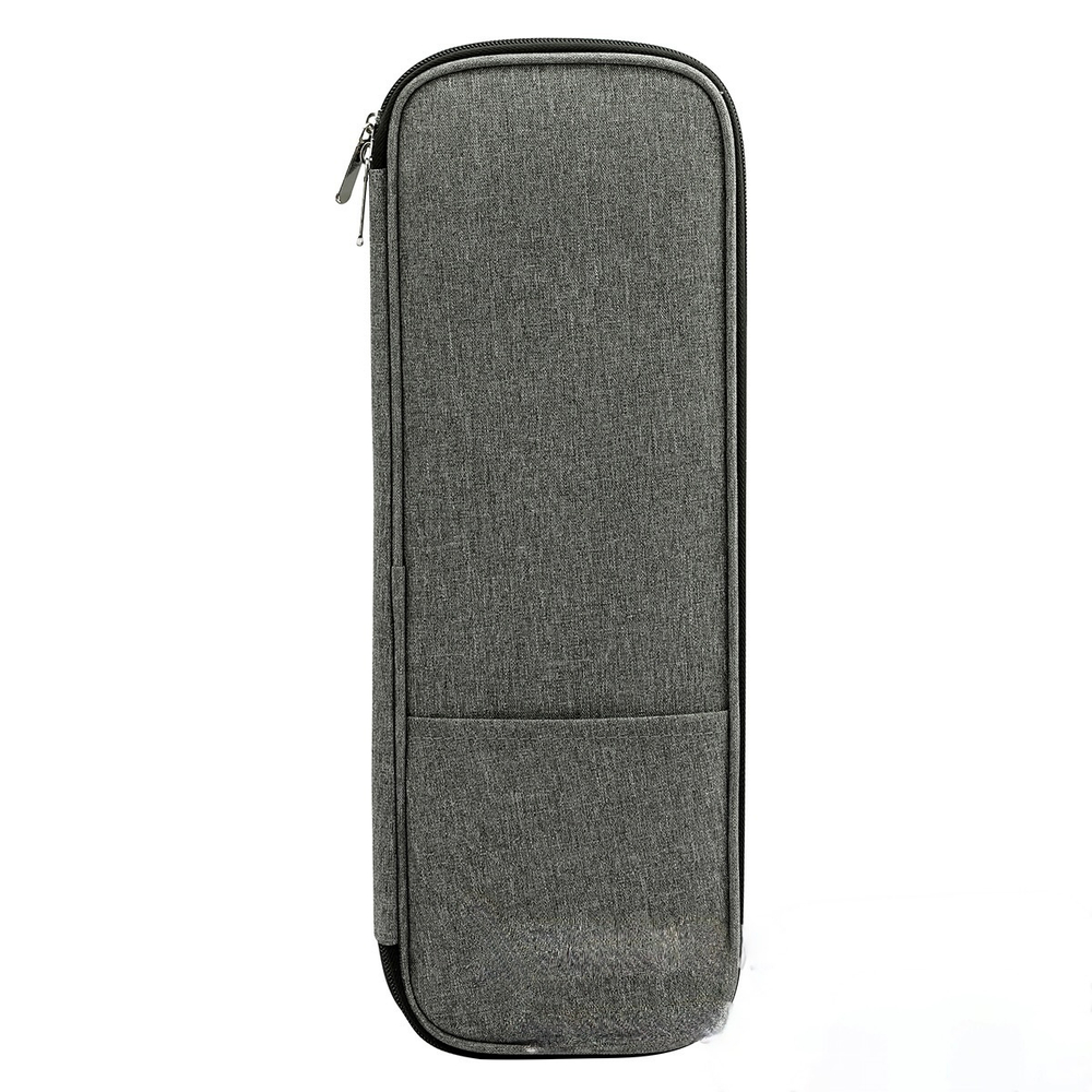 Органайзер пенал для проволоки, спиц, стеков и других инструментов для рукоделия (серый, на молнии)