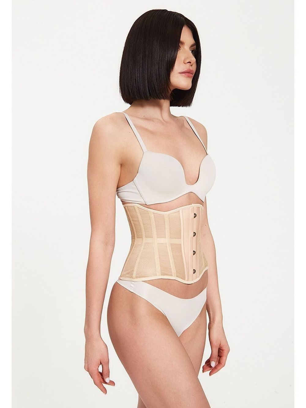 Нюдовый прозрачный корсет MINI