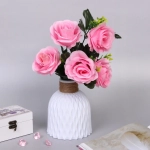 Ваза из пластика «Розали» 12*15см цвет белый