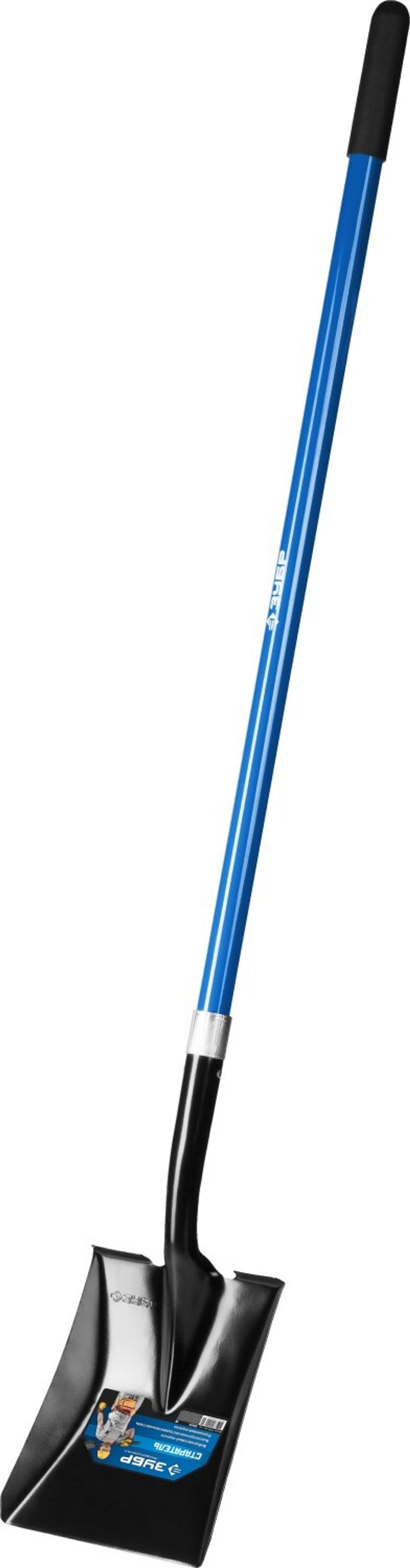 ЗУБР СТАРАТЕЛЬ, 275х215х1500мм, полотно 1.4мм, закалено, фибергласовый черенок с резиновой ручкой, совковая прямоугольная лопата, ПРОФЕССИОНАЛ(39549)