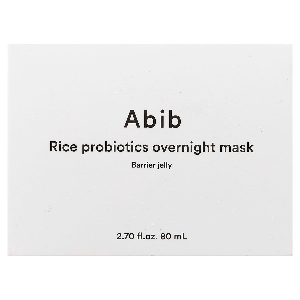 Abib, ночная маска для лица с рисовыми и пробиотиками, барьерное желе, 80 мл (2,7 жидк. унции)