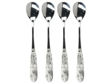 Kitchen Craft Набор из 4 ложек "Алиса в стране чудес", 15,5 см.