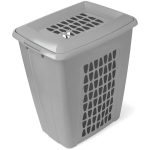 Корзина для белья Молетта 45л прямоугольная с крышкой пыльно-серая С701ПСЕР