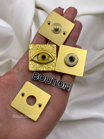 Установочные кнопки Скиап. с зеленым глазом / комплект с шляпкой и кнопками