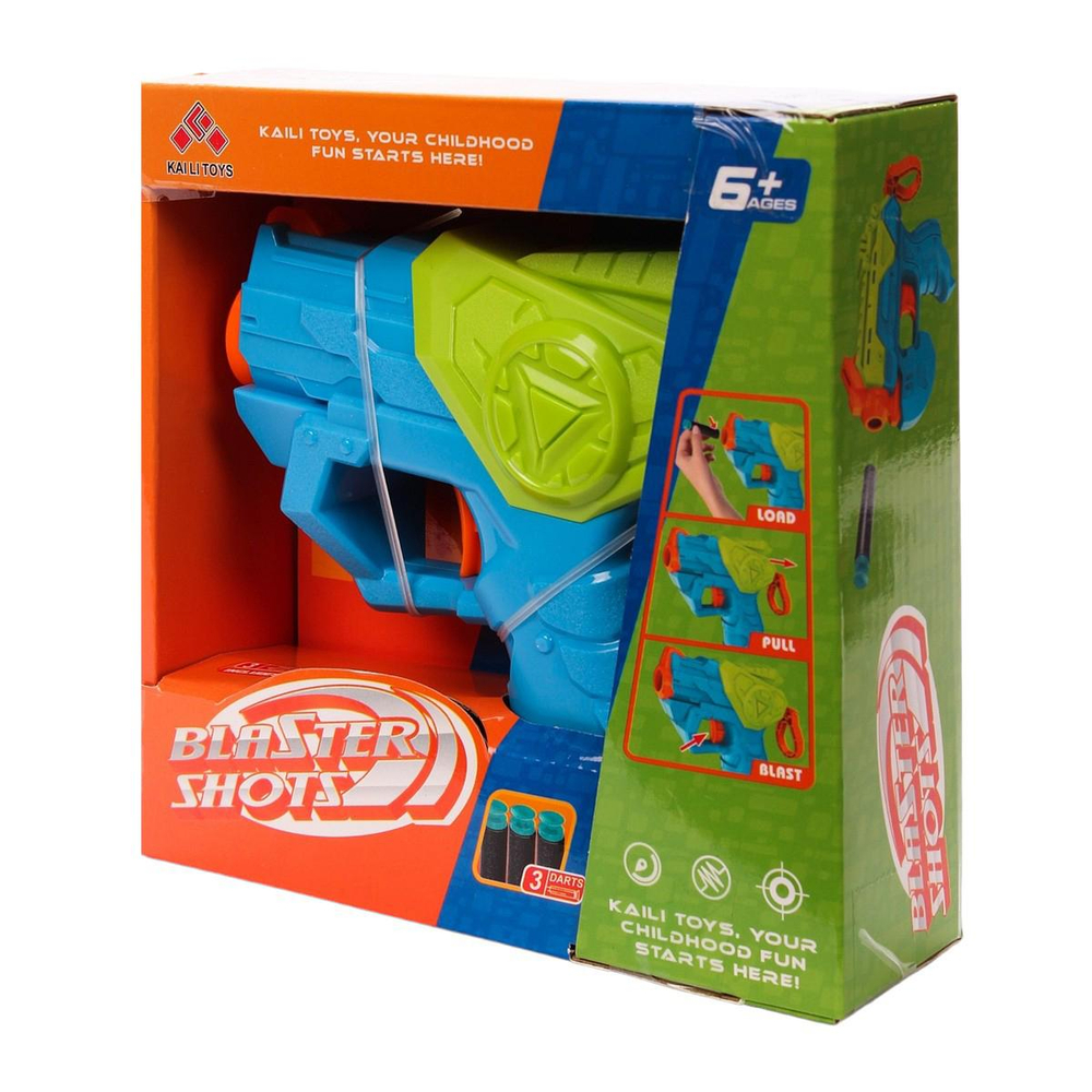 Пистолет с мягк.пулями, коробка SB621