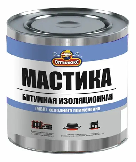 OPTILUX  Мастика Битумно-изоляционная МБИ  1,8кг (ИжСинтез)