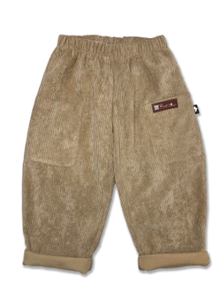 Вельветовые брюки-шаровары Светлый Кофе