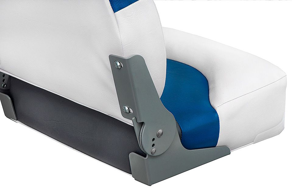 Сиденье "Premium", белое с синим и темно-серым (10251892)