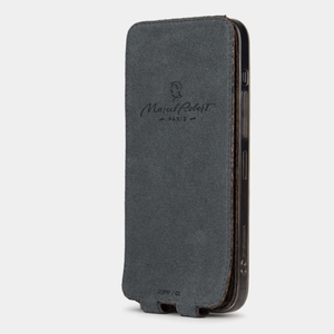 Чехол для iPhone 15 Pro из кожи питона, темно-коричневого цвета