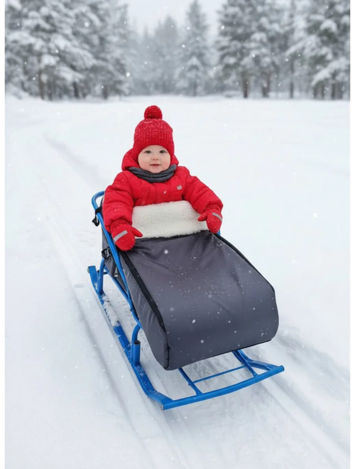 Матрас-сиденье для санок с ножками черный