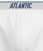 Мужские трусы слипы спорт Atlantic, набор 3 шт., хлопок, белые, 3MP-219
