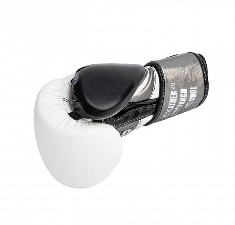 Перчатки боксерские Clinch Punch 2.0 бело-черно-бронзовые C141
