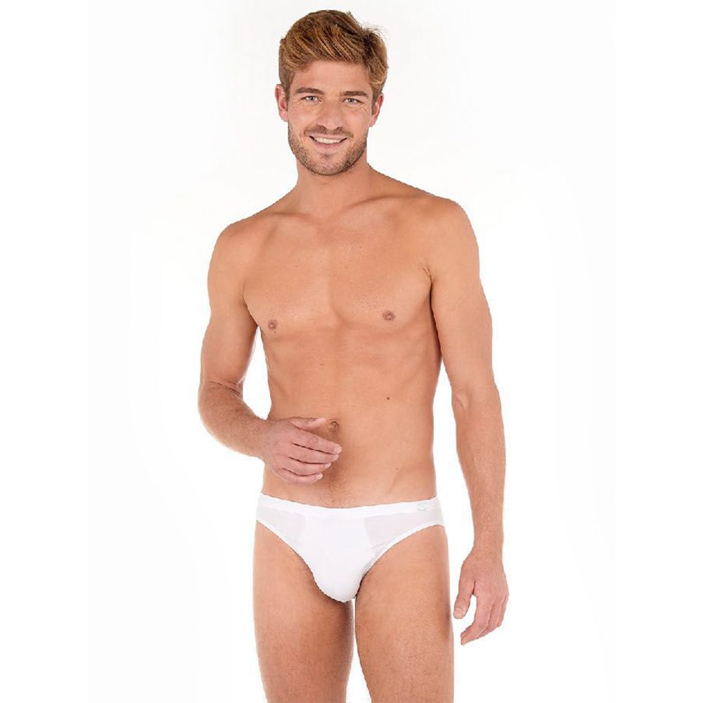 Мужские трусы слипы белые HOM Supreme Cotton 40-2448-0003