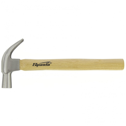 104205 Молоток-гвоздодер, 450 г, боек 27 мм, деревянная рукоятка  Sparta