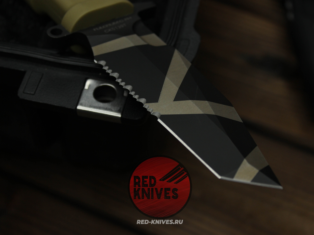 Нож Extrema Ratio Fulcrum C P/S А+++ V.2026 - пустынная рукоять, черный камо клинок