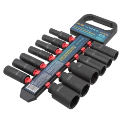 Набор головок ударных глубоких13пр.,1/2''(10, 12-15, 17, 19, 21, 22, 24, 27, 30, 32мм), на пластиковом держателе ILOforce IF-4137MPB